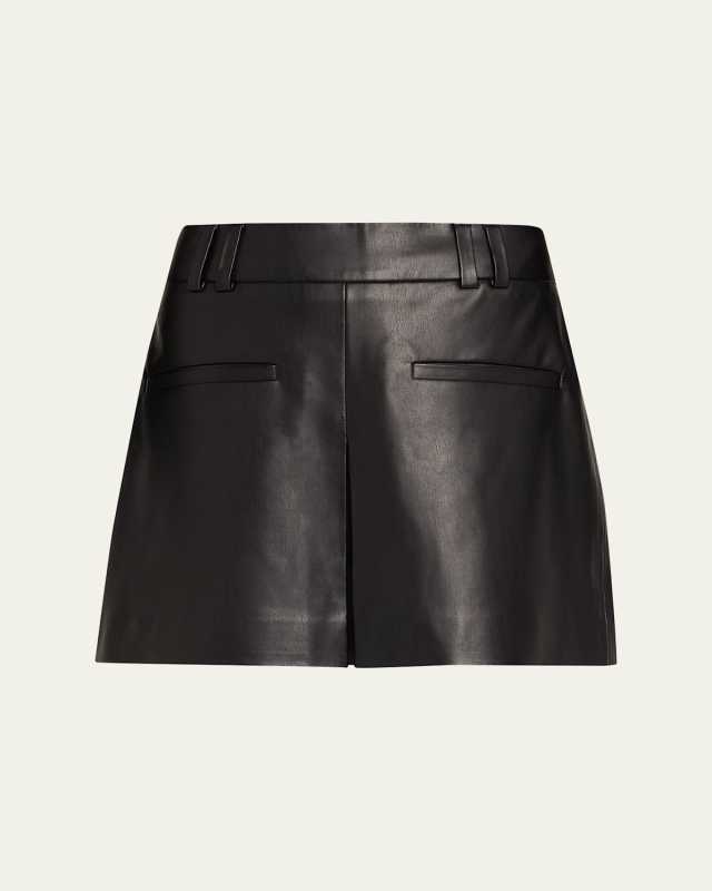 Pavaline Vegan Leather Mini Skirt